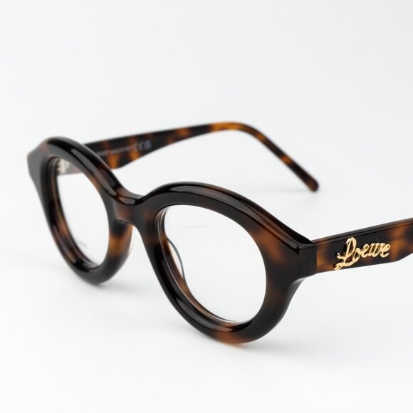 NEW Loewe LW50048I CURVY 052 Shiny Dark Havana Round Unisex Eyeglasses - Picture 6 of 10